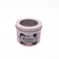 Custom  12 OZ Round Travel Soy Wax Candle Tin Aromatherapy Soy Scented Tin Candle Cans